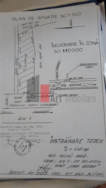 Breaza, Cornu, iesire la DN 1, teren de vanzare.