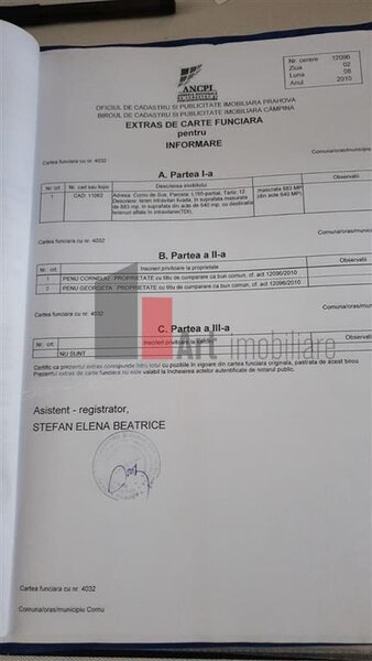 Breaza, Cornu, iesire la DN 1, teren de vanzare.